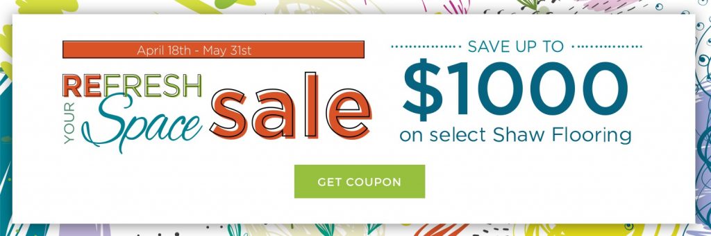 Refresh Your Space Sale | Brooks Flooring Services Inc